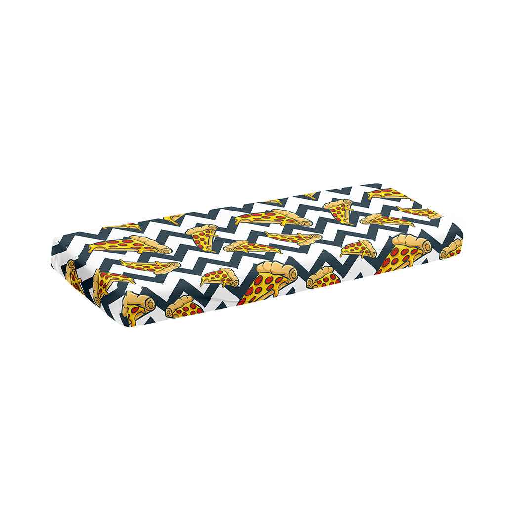 Zigzag Pizza Pattern Print Piano Keyboard Cover