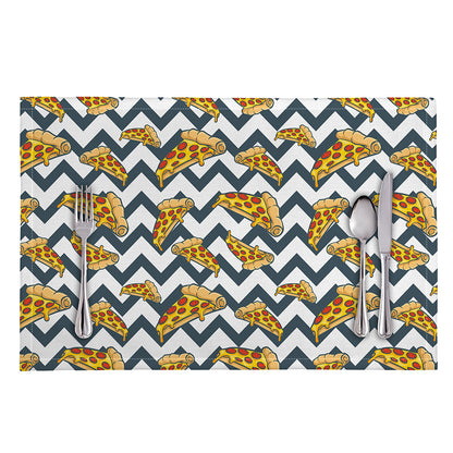 Zigzag Pizza Pattern Print Placemat