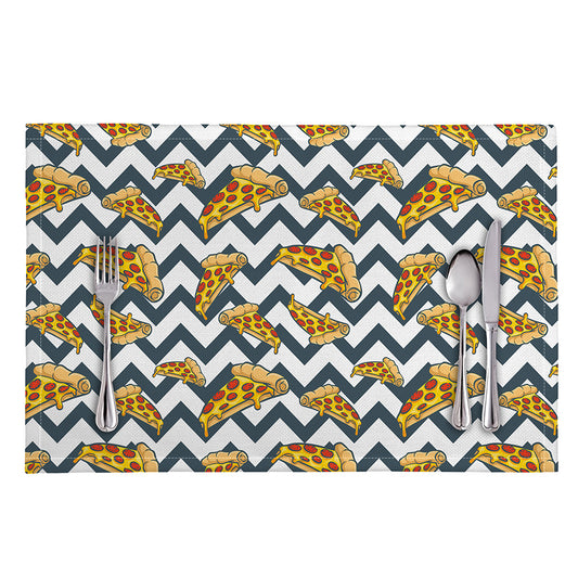 Zigzag Pizza Pattern Print Placemat
