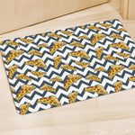 Zigzag Pizza Pattern Print Polyester Doormat