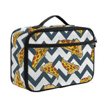 Zigzag Pizza Pattern Print Portable Lunch Bag