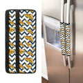 Zigzag Pizza Pattern Print Refrigerator Handle Covers