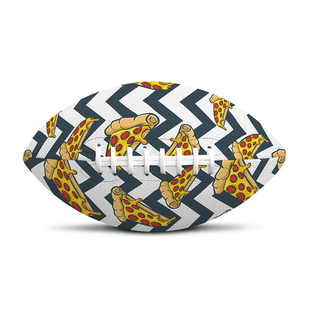 Zigzag Pizza Pattern Print Rugby Ball