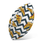 Zigzag Pizza Pattern Print Rugby Ball