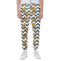 Zigzag Pizza Pattern Print Joggers