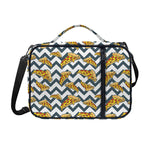 Zigzag Pizza Pattern Print Shoulder Strap Bible Bag