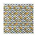 Zigzag Pizza Pattern Print Silk Bandana
