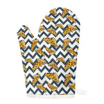 Zigzag Pizza Pattern Print Single Oven Mitt