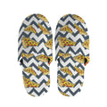 Zigzag Pizza Pattern Print Slippers