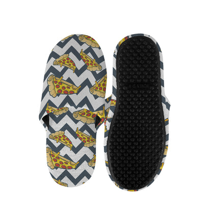 Zigzag Pizza Pattern Print Slippers
