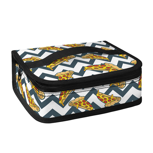 Zigzag Pizza Pattern Print Small Lunch Bag