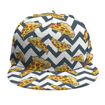 Zigzag Pizza Pattern Print Snapback Cap