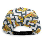 Zigzag Pizza Pattern Print Snapback Cap