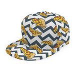 Zigzag Pizza Pattern Print Snapback Cap