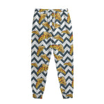 Zigzag Pizza Pattern Print Sweatpants