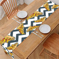 Zigzag Pizza Pattern Print Table Runner