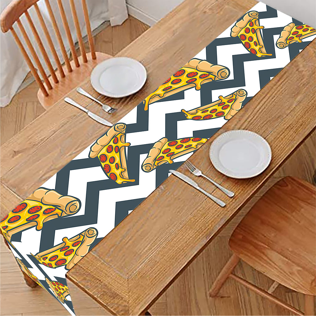 Zigzag Pizza Pattern Print Table Runner