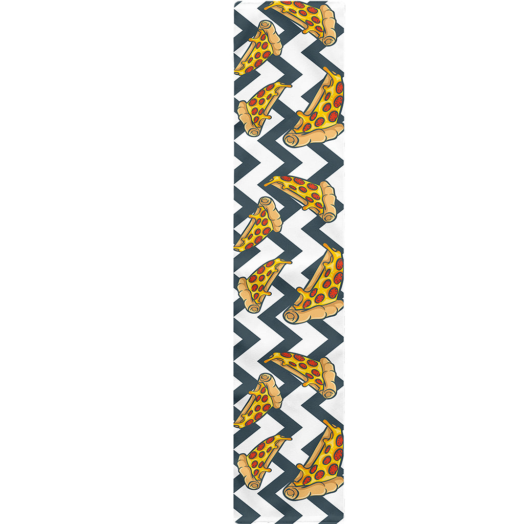 Zigzag Pizza Pattern Print Table Runner