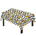 Zigzag Pizza Pattern Print Tablecloth