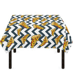 Zigzag Pizza Pattern Print Tablecloth