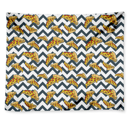 Zigzag Pizza Pattern Print Tapestry