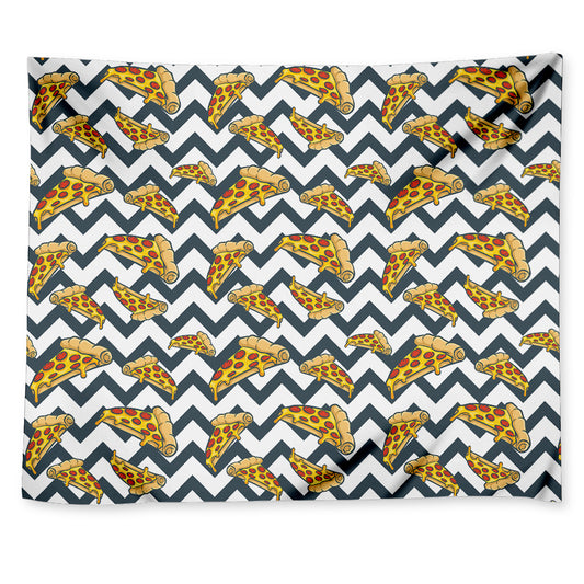 Zigzag Pizza Pattern Print Tapestry