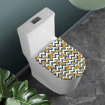 Zigzag Pizza Pattern Print Toilet Lid Cover