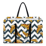 Zigzag Pizza Pattern Print Utility Tote Bag