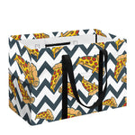 Zigzag Pizza Pattern Print Utility Tote Bag