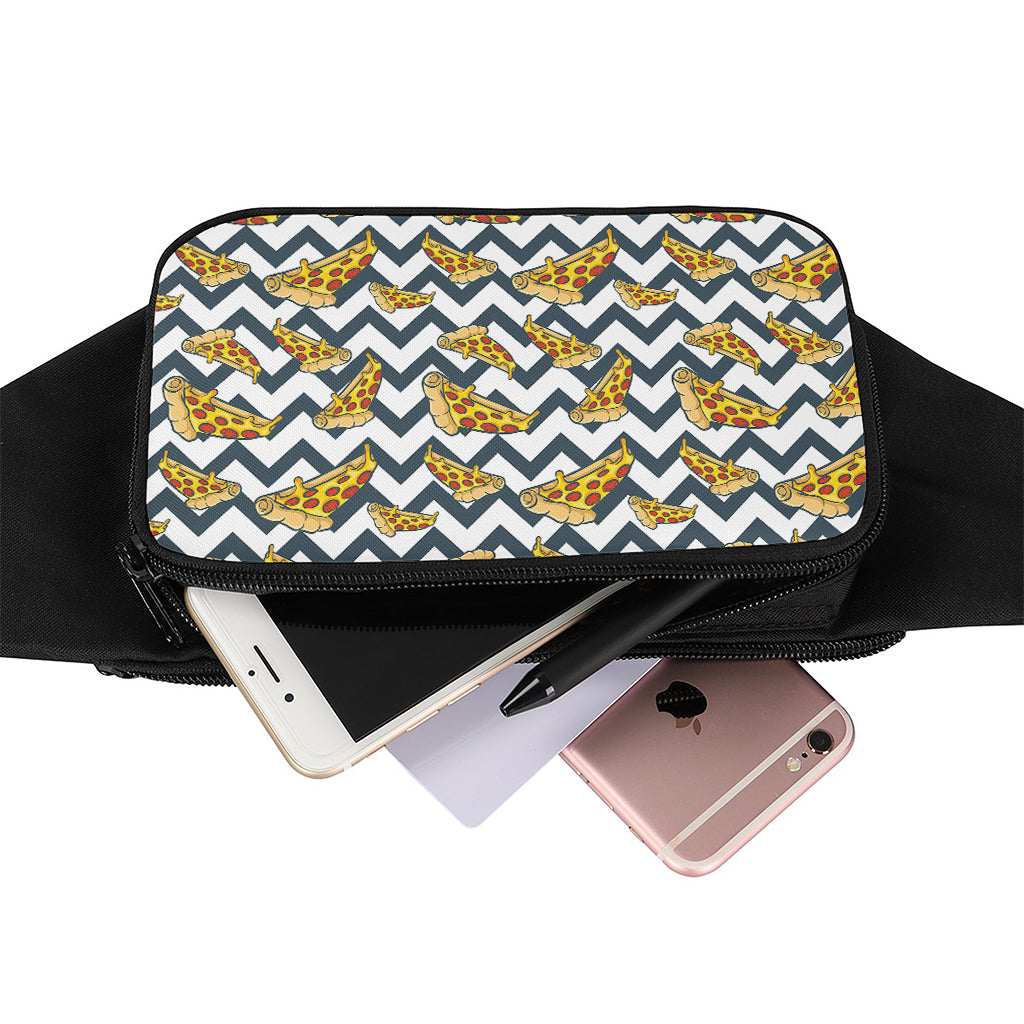 Zigzag Pizza Pattern Print Waist Bag