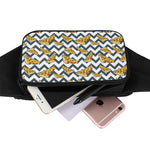 Zigzag Pizza Pattern Print Waist Bag