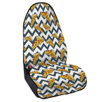Zigzag Pizza Pattern Print Waterproof Car Seat Cover