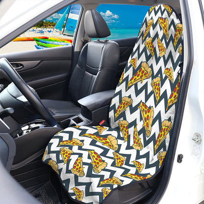 Zigzag Pizza Pattern Print Waterproof Car Seat Cover