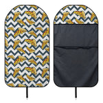 Zigzag Pizza Pattern Print Waterproof Car Seat Cover