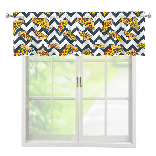 Zigzag Pizza Pattern Print Window Valance