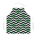 Zigzag Weed Pattern Print Adjustable Apron