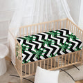 Zigzag Weed Pattern Print Baby Crib Sheet