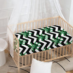 Zigzag Weed Pattern Print Baby Crib Sheet