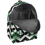 Zigzag Weed Pattern Print Backpack