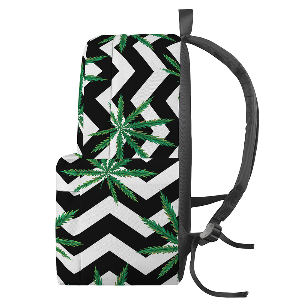 Zigzag Weed Pattern Print Backpack