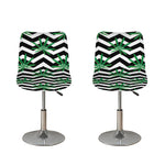 Zigzag Weed Pattern Print Bar Stool Covers