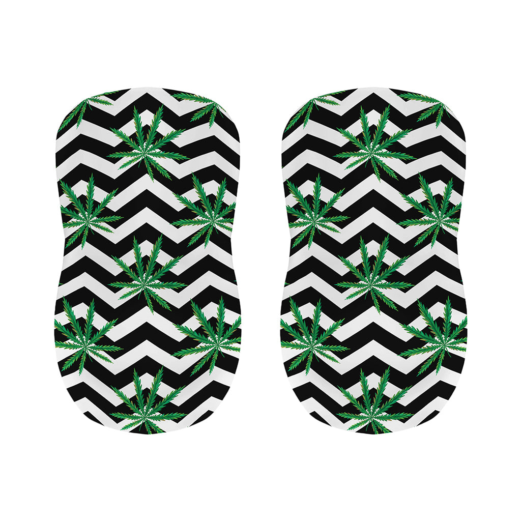 Zigzag Weed Pattern Print Bar Stool Covers