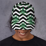 Zigzag Weed Pattern Print Baseball Cap
