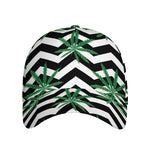 Zigzag Weed Pattern Print Baseball Cap