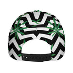 Zigzag Weed Pattern Print Baseball Cap