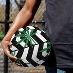 Zigzag Weed Pattern Print Basketball