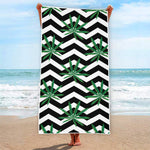 Zigzag Weed Pattern Print Beach Towel