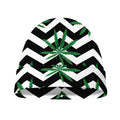 Zigzag Weed Pattern Print Beanie
