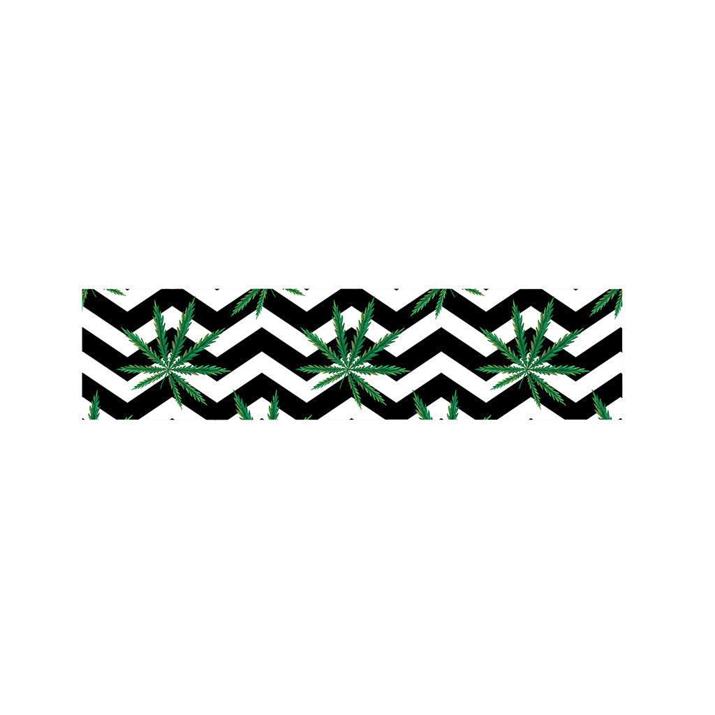 Zigzag Weed Pattern Print Bed Runner