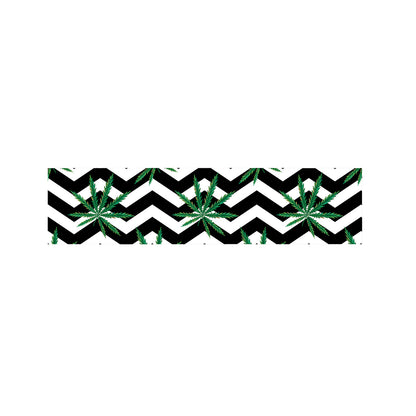 Zigzag Weed Pattern Print Bed Runner